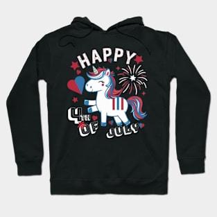 Happy 4th of July With Funny Unicorn Hoodie